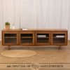 Bufet jati minimalis 4 pintu retro japandi TT-026