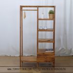 Rak gantungan baju kayu jati ambalan + laci TT-030