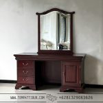 Meja rias klasik kayu jati jepaara 3 laci 1 pintu TT-107
