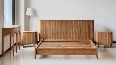 Set tempat tidur jati minimalis 2 nkas 1 meja TT-109