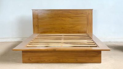 Tempat tidur jati jepara minimalis blok kasur queen TT-129