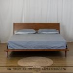 Tempat tidur jati minimalis retro modern TT-074