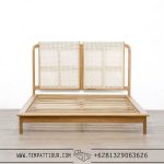 Tempat tidur jati rotan minimalis tropical style TT-122 (2)