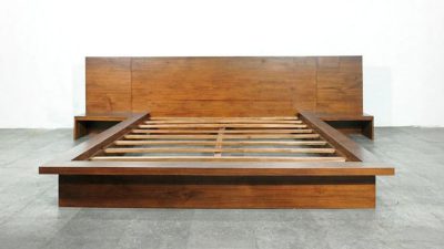 Tempat tidur jati solid blok sambung nakas TT-130