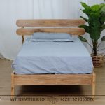 Tempat tidur kasur single minimalis kayu jati TT-067