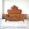 Tempat tidur ukir jepara kayu jati modern lasik TT-094